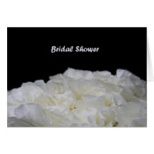 Bridal Shower Soft White Roses Card