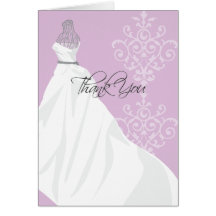 Bridal Shower Thank You Card  |  Purple