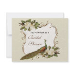 Bridal Shower - Vintage Peacock & Magnolia Swirl invitations