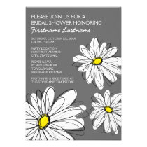 Bridal Shower with Modern Daisy Flowers invitations