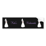 Bridal Silhouette II Bridesmaid bumper stickers