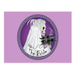 Bridal Skull - purple Postcard