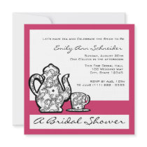 Bridal Tea with Changeable Colour Personalised Announcement