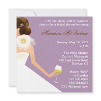 Bridal Wine Ensemble (lilac) Personalized Announcement