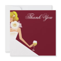 Bridal wine THANK YOU Personalized Announcements
