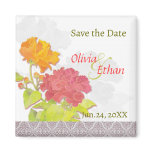 BridalHeaven Damask Peony Save the Date Invitation magnets