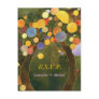 BridalHeaven Love Trees Olive Green Wedding RSVP Postcard