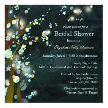 BridalHeaven Lovely Night Bridal Shower Invitation