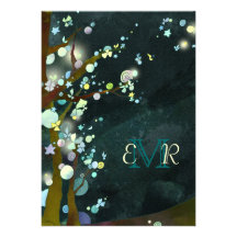 BridalHeaven Lovely Night Formal Wedding Monogram Custom Invitations