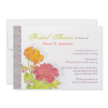 BridalHeaven Peony & Damask Bridal Shower Invites invitations
