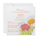 BridalHeaven Red Orange Peony Bridal Shower Invite invitations