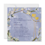 BridalHeaven Two Hearts Blue Rehearsal DInner Personalized Invitation