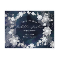 BridalHeaven Winter Wreath Save the Date Postcards