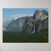 Bridalveil Falls and Half Dome Photography Print