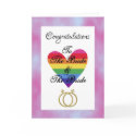 bride and bride gay lesbian Congratulations cards