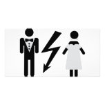 bride and bridegroom icon photo card template