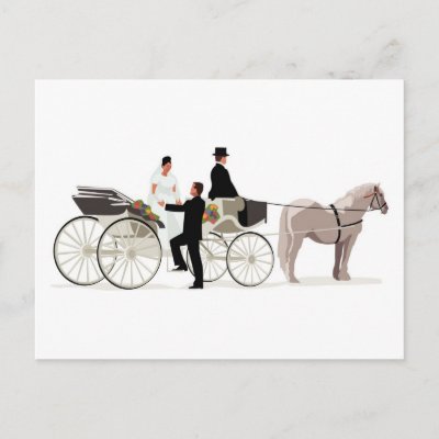 Wedding Gifts  Bride  Groom on Bride And Groom And A Wedding Carriage By White Wedding