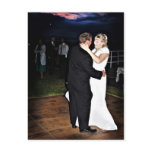 Bride and Groom at Sunset Postcard