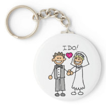 Bride and Groom Exchange vows Key Chain