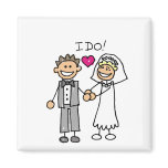 Bride and Groom Exchange vows magnets