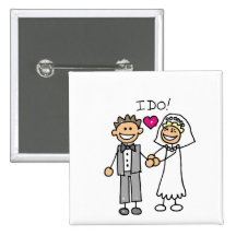 Bride and Groom Exchange vows Pinback Buttons