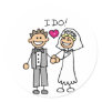 Bride and Groom Exchange vows Sticker
