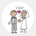 Bride and Groom Exchange vows Sticker