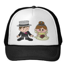 bride and groom hats