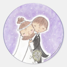 Bride and Groom Kids Sticker