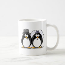 Bride and Groom Penguins Coffee Mugs