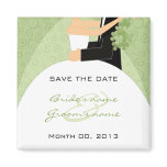 Bride and Groom Save the Date Magnets