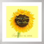 Bride and Groom Sunflower Print