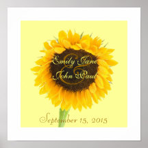 Bride and Groom Sunflower Print