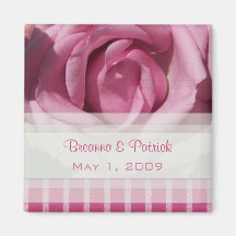 Bride and Groom Wedding Date Magnet