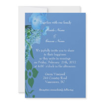 bride and groom's wedding invitation