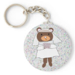 bride bear keychain