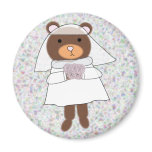 bride bear magnet