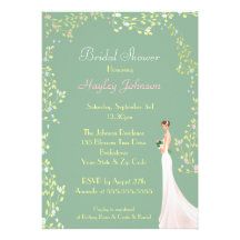 Bride & Beautiful Blossom Trees Bridal Shower Invites