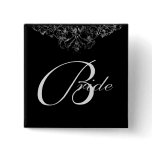 Bride Black and Silver buttons