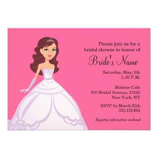 Bride Bridal Shower Invitation