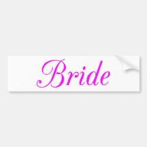 Bride Bumper Sticker