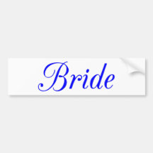 Bride Bumper Sticker