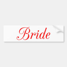 Bride Bumper Stickers