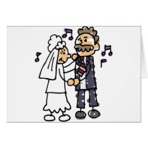 Bride Dances With Father Daughter Wedding Dance Greeting Card