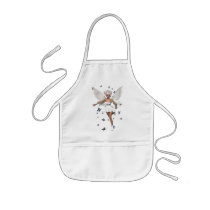 Bride Fairy White Minidress Blue Butterflies Apron