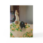Bride fishing for groom wedding card