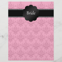 Bride gifts pink damask flyers