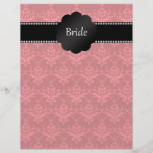 Bride gifts red damask flyer