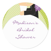Bride & Groom Bridal Shower Sticker