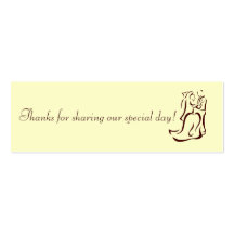Bride&Groom Champagne Favour Tag Business Cards